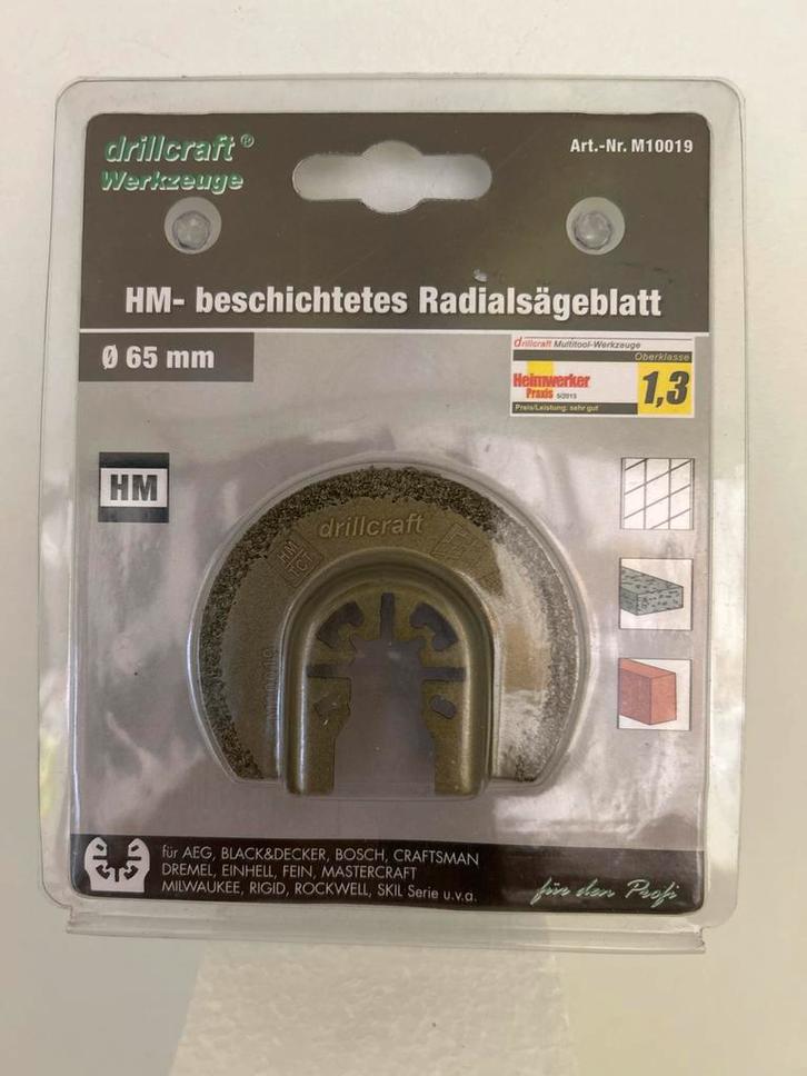Drillcraft HM Radiaalzaagblad 65mm - Nieuw, Doe-het-zelf en Verbouw, Gereedschap | Handgereedschap, Nieuw, Ophalen of Verzenden