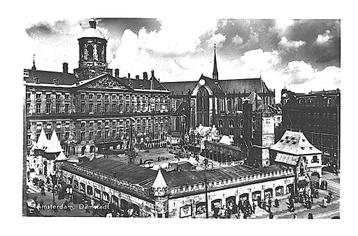 976721 Amsterdam 1950 Damstad Nette oude kaart Onbeschreven beschikbaar voor biedingen