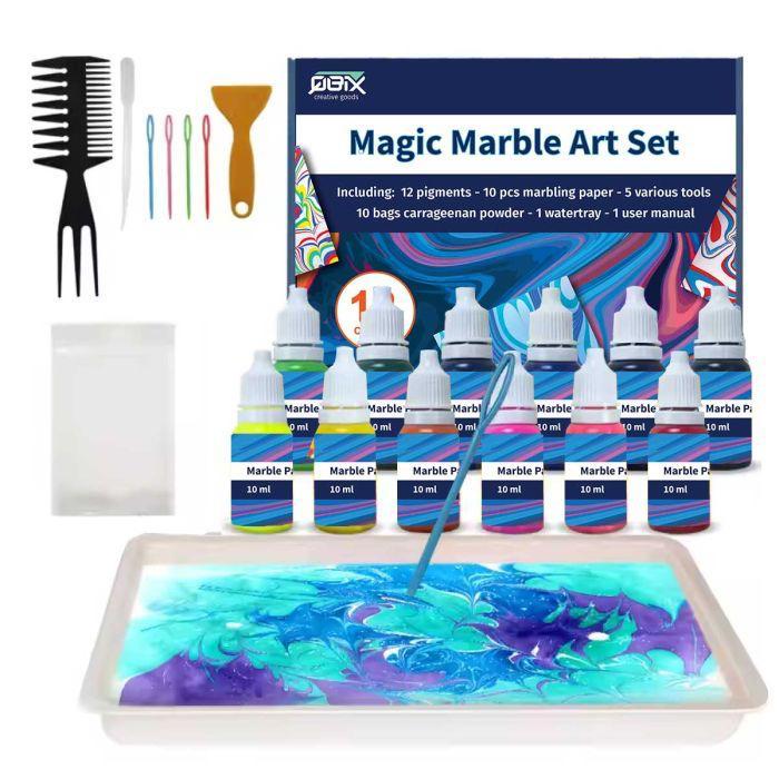 Magic marble hobby kits bulk partij Merk: QBIX, Hobby en Vrije tijd, Schilderen, Nieuw, Ophalen of Verzenden