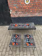 3 vintage salontafels, Keramische tegeltafel van Adri jaren, Ophalen