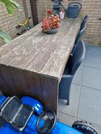 Grote houten tuintafel 240x90, Ophalen, Gebruikt, Rustiek, 200 cm of meer