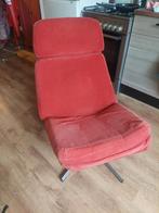 Rode vintage draaistoel Lunna, Huis en Inrichting, Ophalen, Gebruikt, 75 tot 100 cm, 50 tot 75 cm