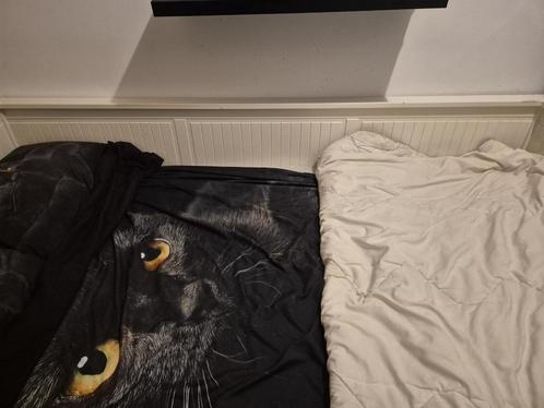 Bedbank HEMNES, Huis en Inrichting, Slaapkamer | Bedden, Gebruikt, Tweepersoons, 160 cm, 200 cm, Hout, Wit, Verstelbaar, Ophalen