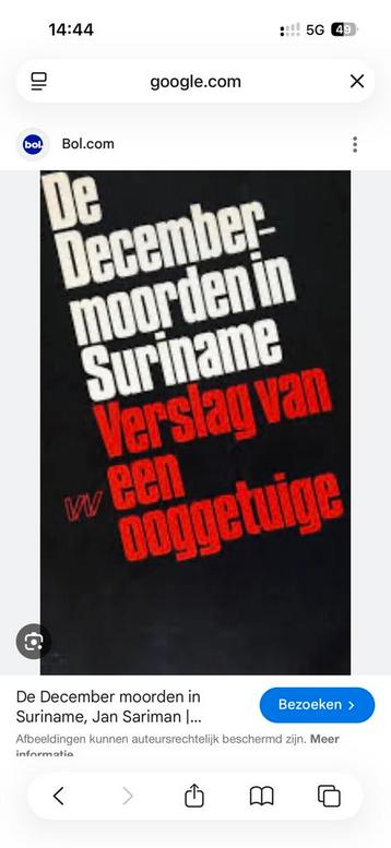 Gezocht!! December moorden in Suriname beschikbaar voor biedingen