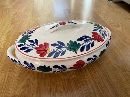 ✓Boerenbont ovale Renee dekschaal nr 2 Boerenbond, Huis en Inrichting, Keuken | Servies, Gebruikt, Schaal of Schalen, Boerenbont