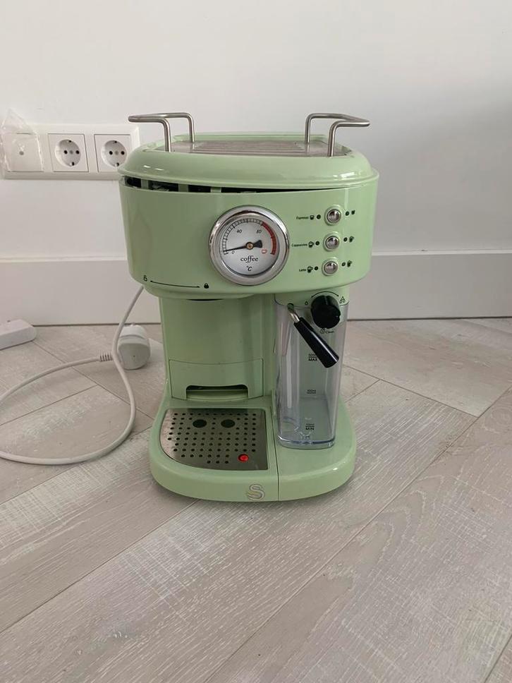 Swan retro espresso apparaat, Witgoed en Apparatuur, Koffiezetapparaten, Zo goed als nieuw, Gemalen koffie, Koffiebonen, Espresso apparaat