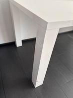 Wit hoogglans eettafel, Gebruikt, Vijf personen of meer, 150 tot 200 cm, Rechthoekig