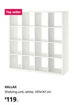 IKEA KALLAX 147x147cm + 4 LEKMAN storage boxes, Ophalen, Gebruikt