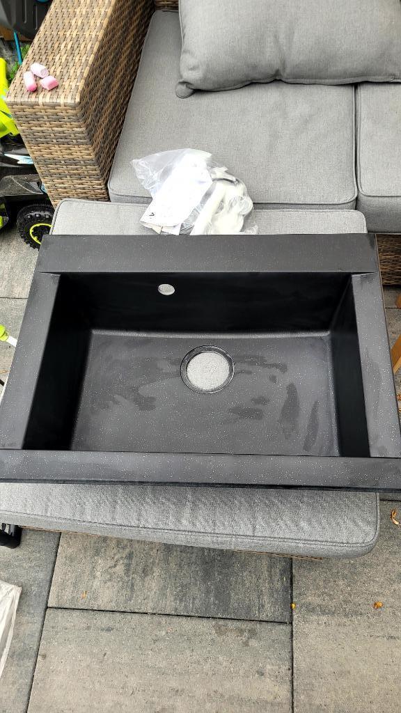 spoelbak - nieuw!, Huis en Inrichting, Keuken | Keukenelementen, Nieuw, Minder dan 100 cm, 50 tot 100 cm, 25 tot 50 cm, Zwart