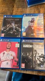 PS4 Games - Rainbow Six, Battlefield V, Shadow of War, Spelcomputers en Games, Games | Overige, Ophalen, Online, Gebruikt, Vanaf 18 jaar