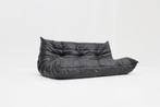 Vintage Togo Ligne Roset 3-zits sofa  zwart leer 1990s, Vintage, design, 150 tot 200 cm, Driepersoons, Ophalen of Verzenden