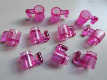 nr. 6723, 10 Transparante roze kopjes. Verzenden is mogelijk beschikbaar voor biedingen