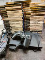 PlayStation 2 met +- 40 Games, Ophalen of Verzenden, Zo goed als nieuw, Zwart, Met 1 controller