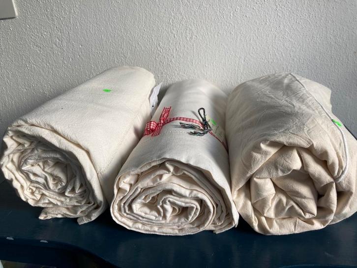 Linnen laken uit Frankrijk, Antiek en Kunst, Curiosa en Brocante, Ophalen of Verzenden