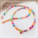 Nieuw! Zomerse chokers verschillende kralen met mini kersje, Ophalen of Verzenden, Nieuw, Goud