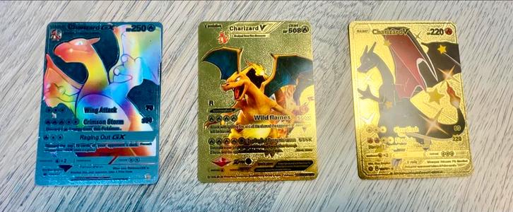 Pokémon zilver en gouden kaarten - 3 Stuks (bijzonder), Hobby en Vrije tijd, Verzamelkaartspellen | Pokémon, Gebruikt, Meerdere kaarten
