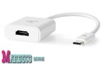 USB Type-C Adapter Cable, Type-C Male - HDMI Female, White, Audio, Tv en Foto, Audiokabels en Televisiekabels, Nieuw, Ophalen of Verzenden