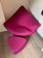 Fauteuil op een draaivoet + voetenbankje Maureen Knobben, Ophalen, Gebruikt, 125 tot 150 cm, Metaal
