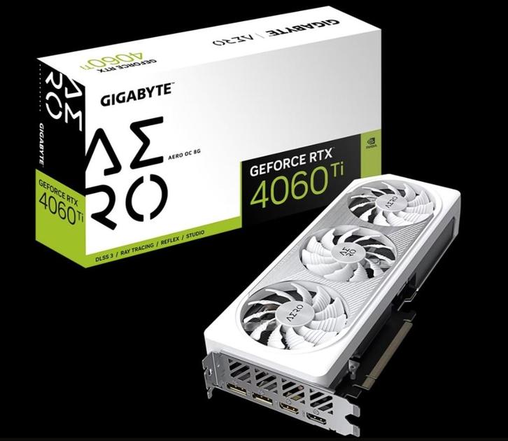 Gigabyte GeForce RTX 4060 Ti AERO OC 8G, Computers en Software, Videokaarten, Zo goed als nieuw, Nvidia, PCI-Express 4.0, GDDR6