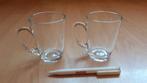 2x Theeglas theekopje thee kopje glas, Ophalen of Verzenden, Gebruikt, Glas, Glas of Glazen
