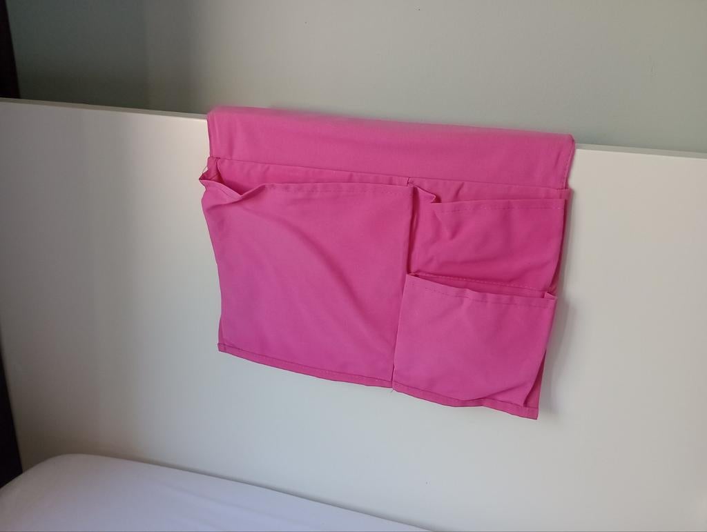 Opbergzak - voor bv: Ikea Malm bed - roze met vakken, Ophalen of Verzenden, Zo goed als nieuw