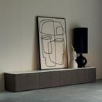 Tv dressoir ronde vorm 240cm Japandi stijl Yokohama bruin, Japandi, Ophalen of Verzenden, 200 cm of meer, Minder dan 100 cm