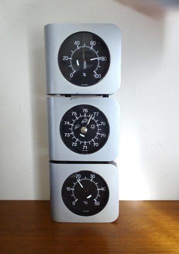 Vintage jaren 1980 Retro Weerstation analoog barometer beschikbaar voor biedingen