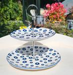 Etagaire wit met blauwe bloemen merk loft, Ophalen of Verzenden, Zo goed als nieuw