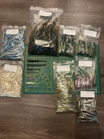 Diverse dropshot shad V-Tail. Met/zonder uv (7.5/8.5/12 cm) beschikbaar voor biedingen