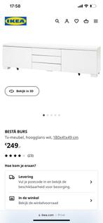 Ikea besta hoogglans wit 180x41x49, Huis en Inrichting, Kasten | Kledingkasten, Minder dan 100 cm, 25 tot 50 cm, Ophalen of Verzenden