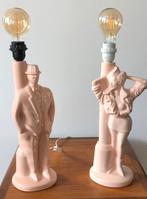 2 X Roze keramiek lamp (man/vrouw) Postmodern | jaren 80, Ophalen of Verzenden, Zo goed als nieuw, Overige materialen, Minder dan 50 cm