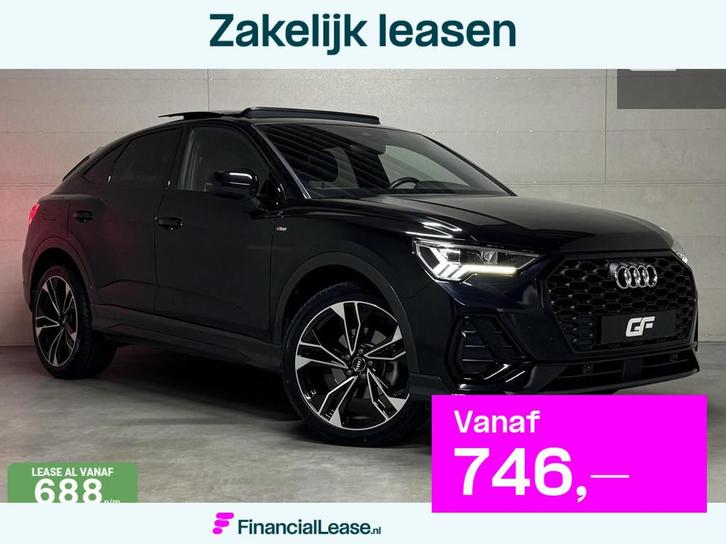 Audi Q3 Sportback 35 TFSI S-Line Black Edition Pano Virtual, Auto's, Audi, Bedrijf, Lease, Financial lease, Q3, ABS, Airbags, Airconditioning