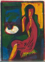 Piet Wiegman houtsnede "Proefdruk", ca. 1930, gesigneerd, Ophalen