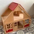 Houten poppenhuis 56 cm hoog, Ophalen of Verzenden, Gebruikt, Poppenhuis