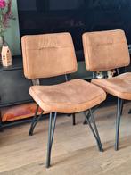 Cognac eetkamerstoelen - 4 stuks, Ophalen, Gebruikt, Bruin, Vier