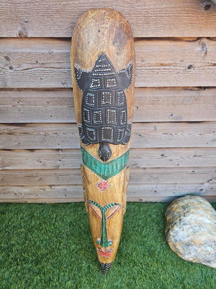Afrikaans Masker met Schildpad, Antiek en Kunst, Kunst | Niet-Westerse kunst, Ophalen