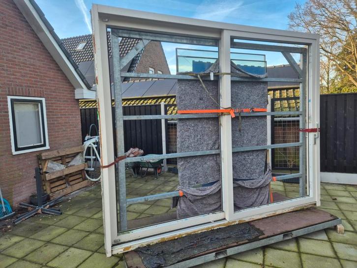 Kunstof schuifpui 3260x2635 HR++, Doe-het-zelf en Verbouw, Kozijnen en Schuifpuien, Gebruikt, Schuifpui, Kunststof, 225 cm of meer