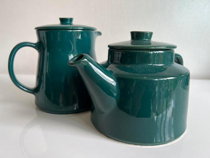 Fins Design Arabia Teema Theepot Koffiekan Groen Kaj Franck, Huis en Inrichting, Keuken | Servies, Zo goed als nieuw, Overige typen