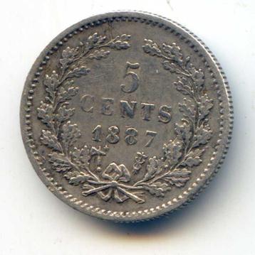 Nederland 5 Cents 1887 Met Ster - Oplage 100.000 beschikbaar voor biedingen