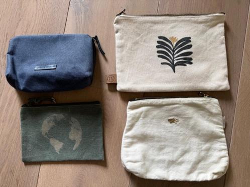 Reis (toilet) tasjes, 4 stuks, Sieraden, Tassen en Uiterlijk, Toilettassen, Gebruikt, Blauw, Ophalen of Verzenden