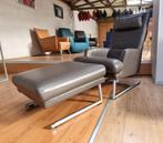 Rolf Benz fauteuil met hocker in originele staat., Ophalen, Gebruikt, 75 tot 100 cm, Metaal