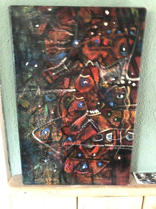 Abstract schilderij op doek – kleurrijk, Antiek en Kunst, Kunst | Schilderijen | Abstract, Ophalen of Verzenden