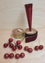 Kerstdecoraties - rood en goud, Diversen, Kerst, Ophalen of Verzenden, Zo goed als nieuw