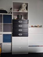 Ladekast met 4 zwarte en 2 witte lades, Ophalen, Gebruikt, 50 tot 100 cm, Modern