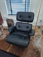 Eames Lounge Chair XXL All Black, Huis en Inrichting, Fauteuils, Ophalen, Zo goed als nieuw