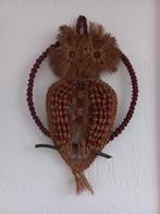 Vintage uil. Macramé. Retro handwerk. Wanddecoratie, Ophalen of Verzenden, Huis en Inrichting
