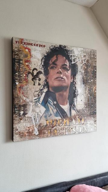 Prachtig Abstract Schilderij Michael Jackson met Certificaat beschikbaar voor biedingen