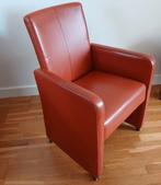 Leren eetkamerstoelen 4 stuks, Ophalen, Gebruikt, Vier