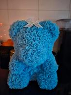 Blauwe rozenbeer met lint 30cm, Ophalen of Verzenden, Zo goed als nieuw