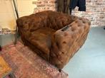Chesterfield Fauteuil Suède Look, Ophalen, Gebruikt, Stof, 75 tot 100 cm